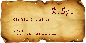 Király Szabina névjegykártya