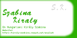 szabina kiraly business card
