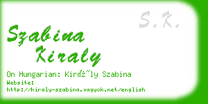 szabina kiraly business card